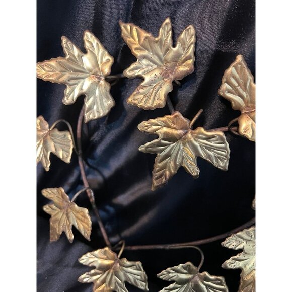 Vintage 3pc set Homco Brass Leaf Decor - Picture 5 of 9